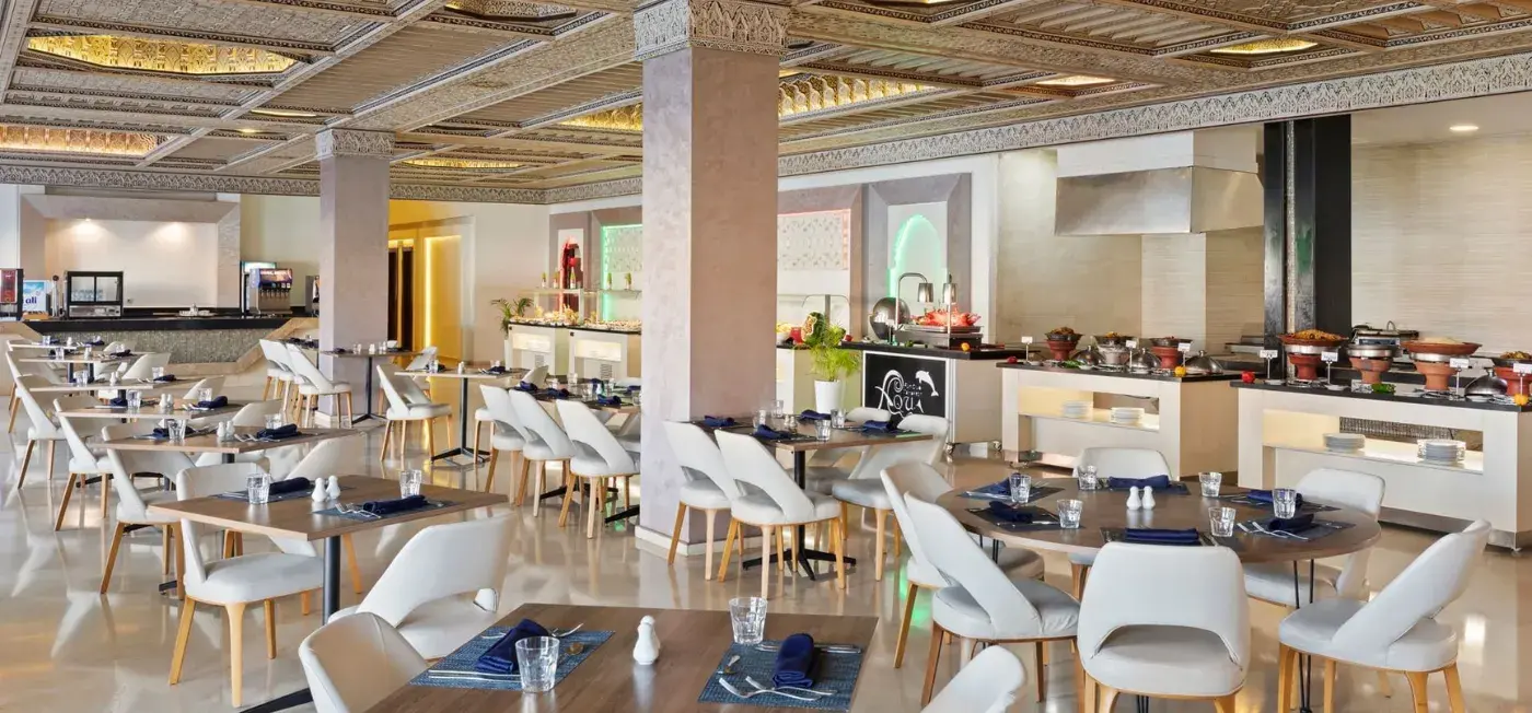 Dining Hall view of Pickalbatros Aqua Fun Club Marrakech, Morocco